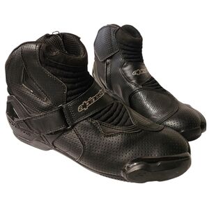 Alpinestars SMX-1R Vented Low-Cut Motorcycle Boots Black Size EU 46, US 11.5